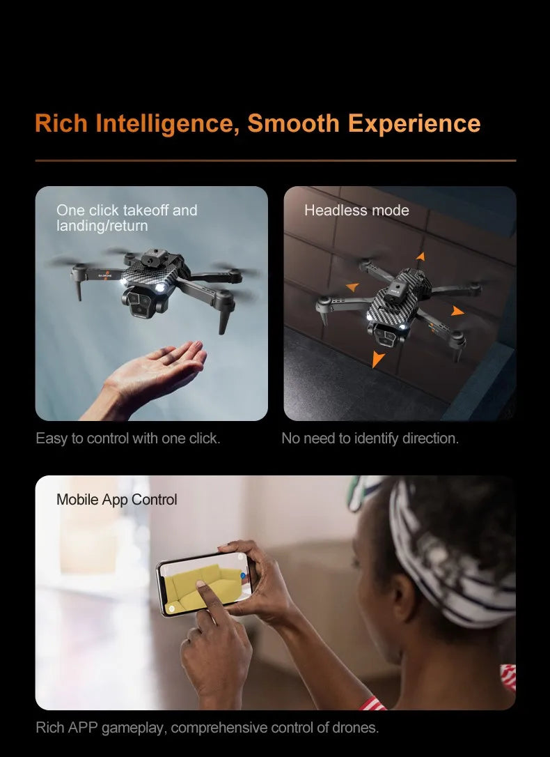 New K6 Max RC Drone 8K Professional Three Cameras Optical Flow Four-way Obstacle Avoidance Aerial Photography Quadcopter