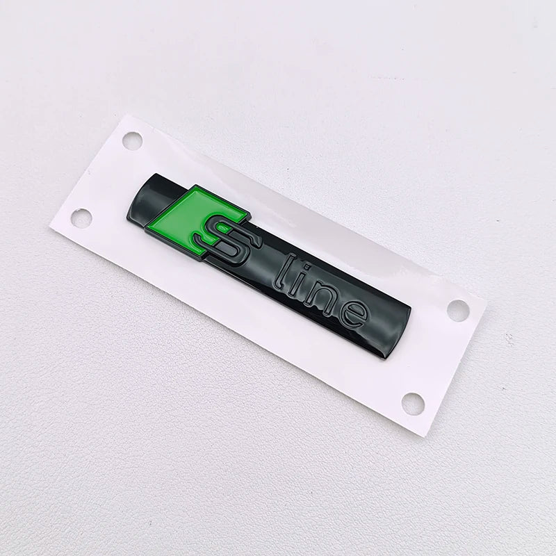 3D ABS Sline Logo S Line Emblem Car Fender Badge For Audi A1 A2 A3 A4 A5 A6 A7 Q2 Q3 Q5 Q7 Q8 S3 S4 S5 S6 S7 TT S Line Sticker