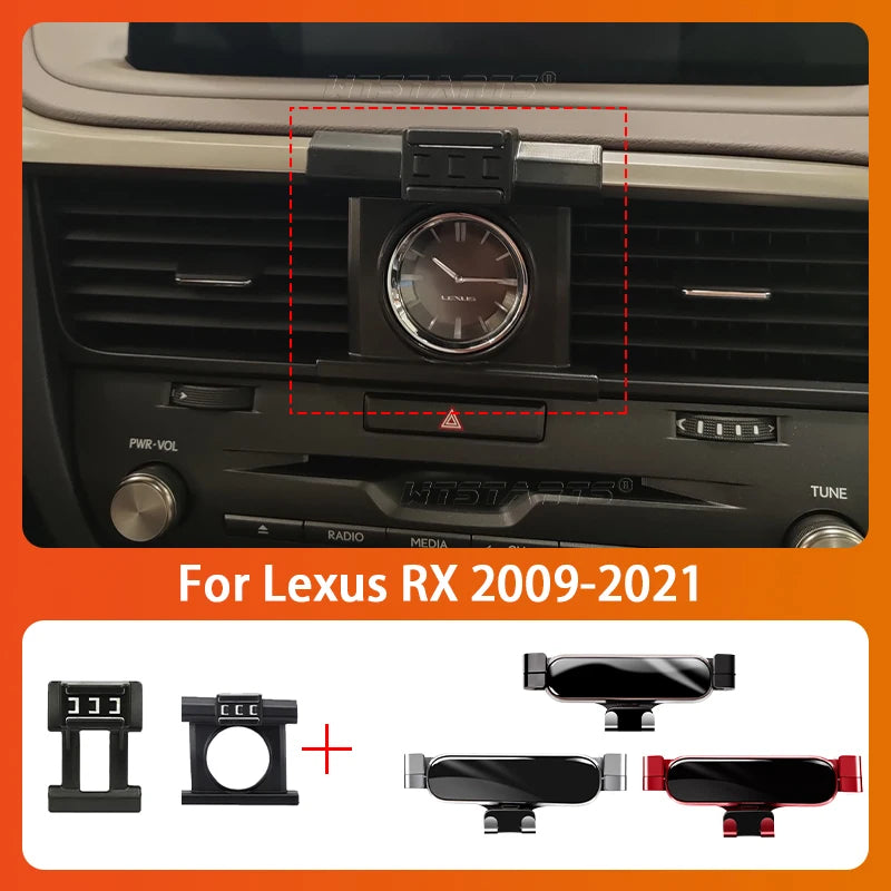 Car Mobile Phone Holder For Lexus RX300 RX350 RX450H 2009-2022  360 Degree Rotating GPS Special Mount Support BracketAccessories