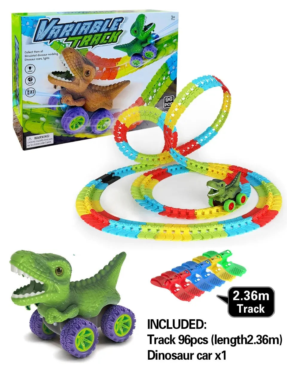 Flexible track car set sales