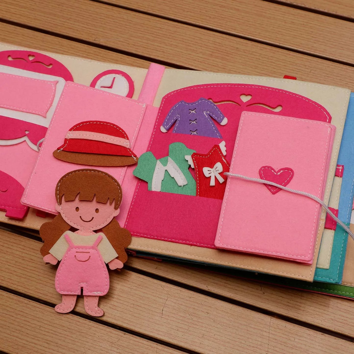 Toddlers Montessori Toys Busy Board Farm Animal Scene Storytelling Activity Toy Quiet Book Felt Activity Educational Sensory Toy