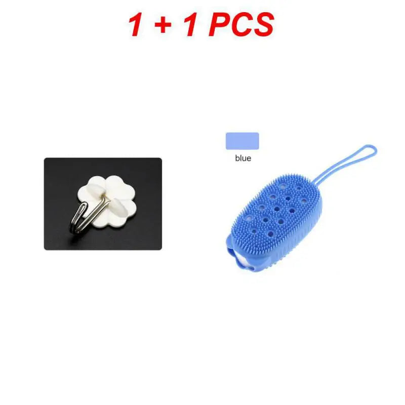 Silicone Body Scrubber Bath Exfoliating Scrub Sponge Shower Brush