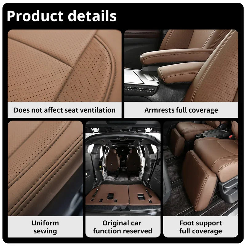 Suitable for Toyota Sienna 2021 2022 2023 2024 car seat covers skin full set truck cover Platinum LE XLE XSE Woodland 7/8 seat