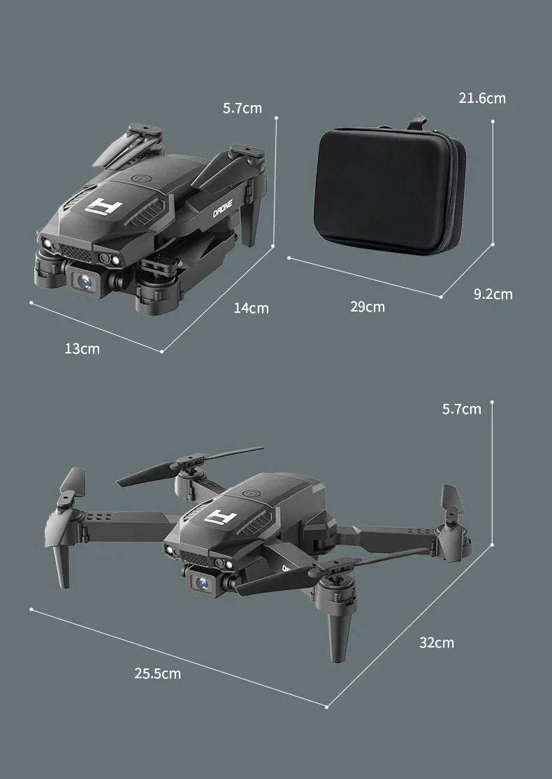 New H4 Mini Drone 4K WIFI FPV Wide Angle HD Dual8K Camera Height Hold RC Foldable Quadcopter Helicopter Toy Gift Apron Sell