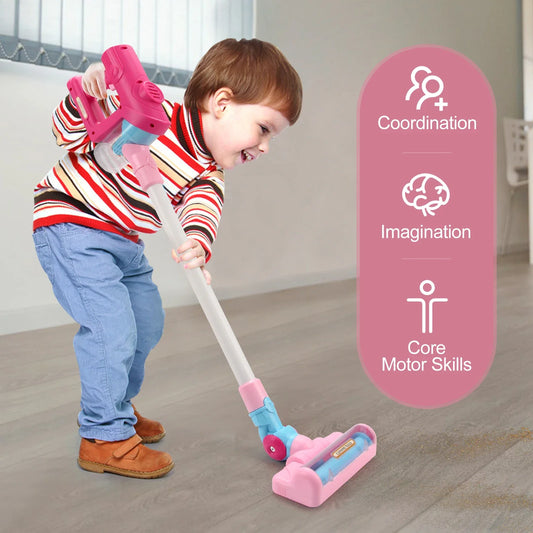 New Vacuum Cleaner for Kids - Electrical Toy Vacuum for Boys Girls Pretend Fun House Cleaning Toys for Children Hands-On Skills