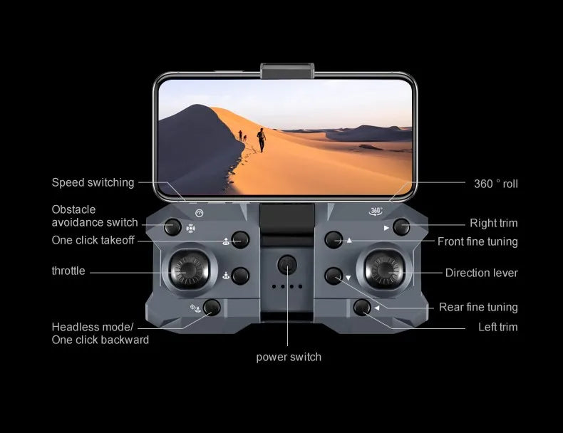 New K6 Max RC Drone 8K Professional Three Cameras Optical Flow Four-way Obstacle Avoidance Aerial Photography Quadcopter