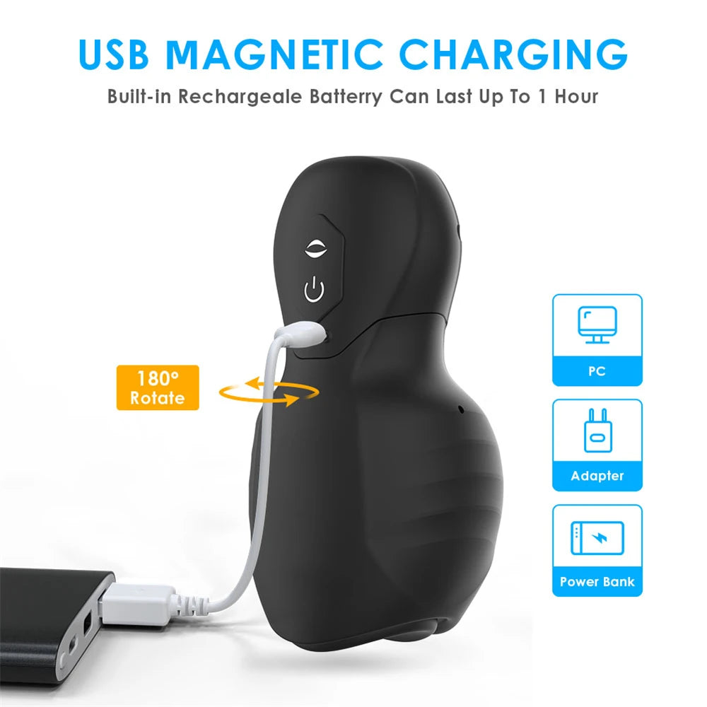 Automatic Male Masturbator Vagina Pussy Sucking Vibration Massager Real Penis Blowjob Masturbation Cup Adult Sex Toys For Men18