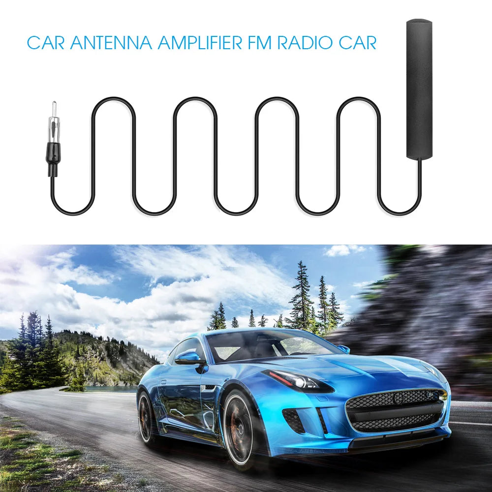 DC 5-12V Car Electronic Radio Antenna Car Hidden Amplified Antenna Signal Amplifier Booster Antena for Car Truck Motorcycle Boat