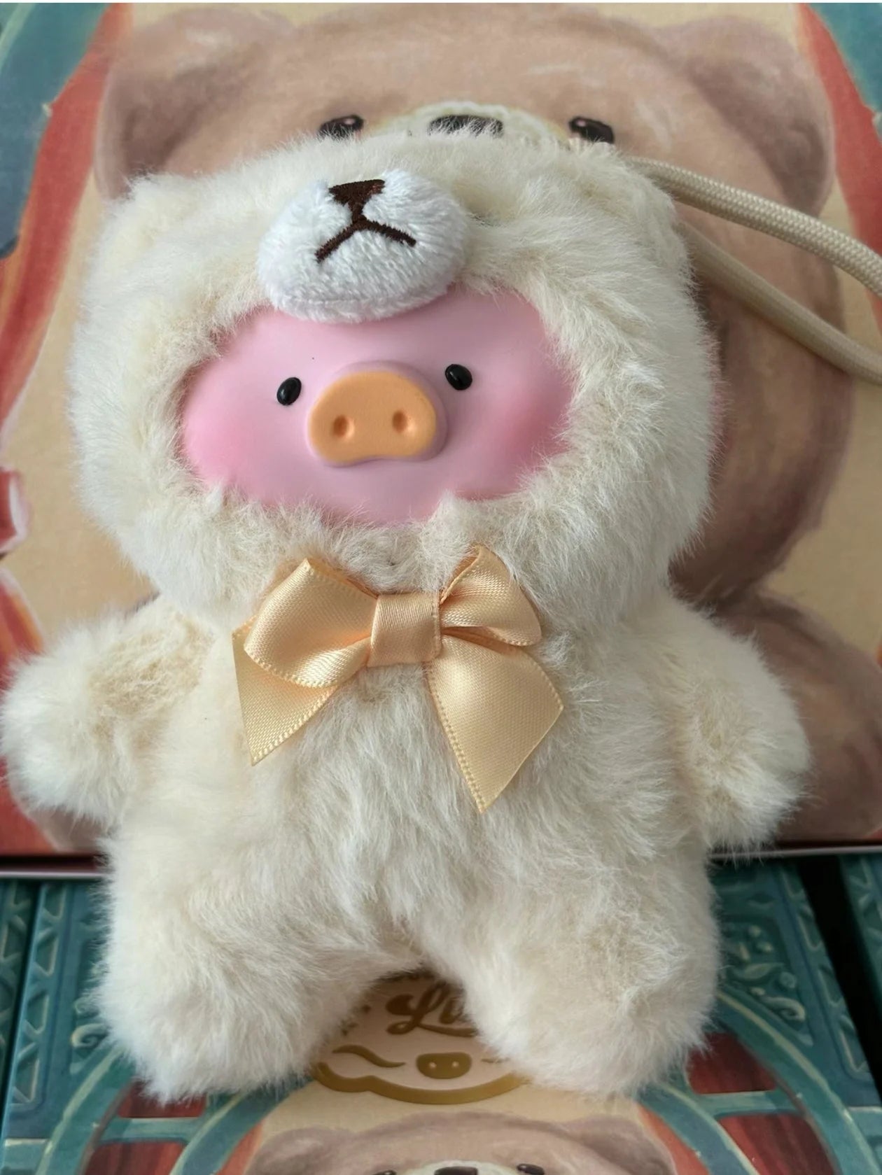 Toyzero  teddy Canned Pig Lulu Pig Blind Box Retro Teddy Toy Vinyl Plush Doll Pendant Doll School bag pendant Festival gifts