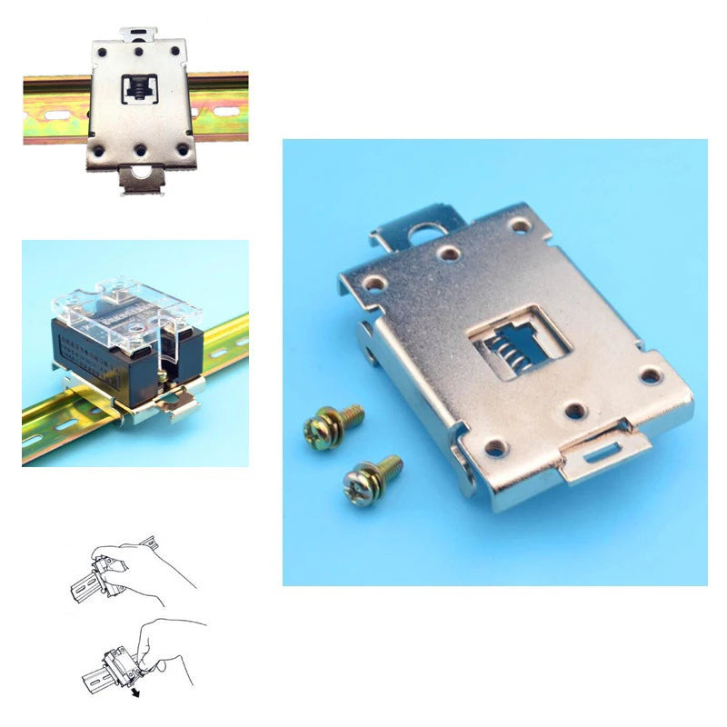 1~10PCS Single Phase SSR 35MM DIN Applicable To For DA AA DD VA VD LA Rail Fixed Solid State Relay Clip Clamp With 2 Mounting