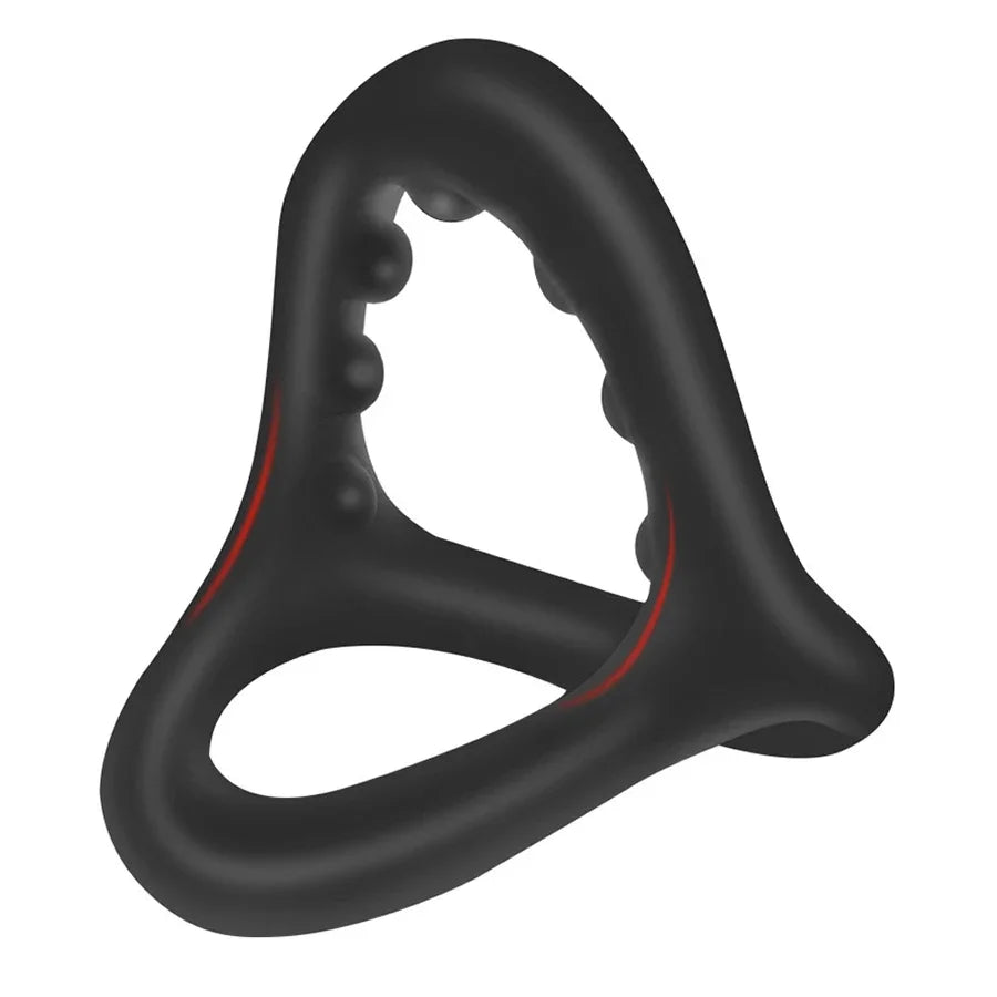 Silicone Penis Rings Cock Ring Erection Enhancing Triangular Penis Ring With Massage Beads Delayed Ejaculation Sex Toys For Men