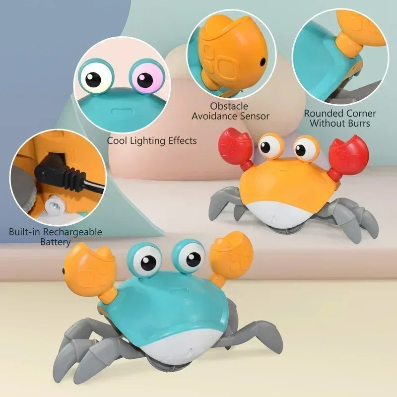 Escape Induction Crab Octopus Crawling Toy Baby Electronic Pets Musical Toys Educational Toddler Moving Toy Kids Christmas Gift