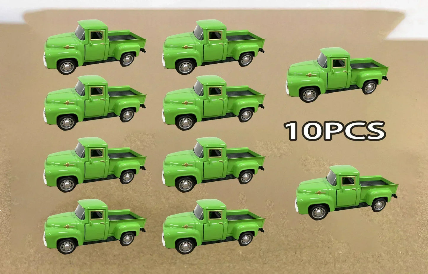10pcs Hot Vintage Car Red Truck Toy Vintage Car Alloy Pickup Truck Children's Toy Christmas Birthday Christmas Gift New