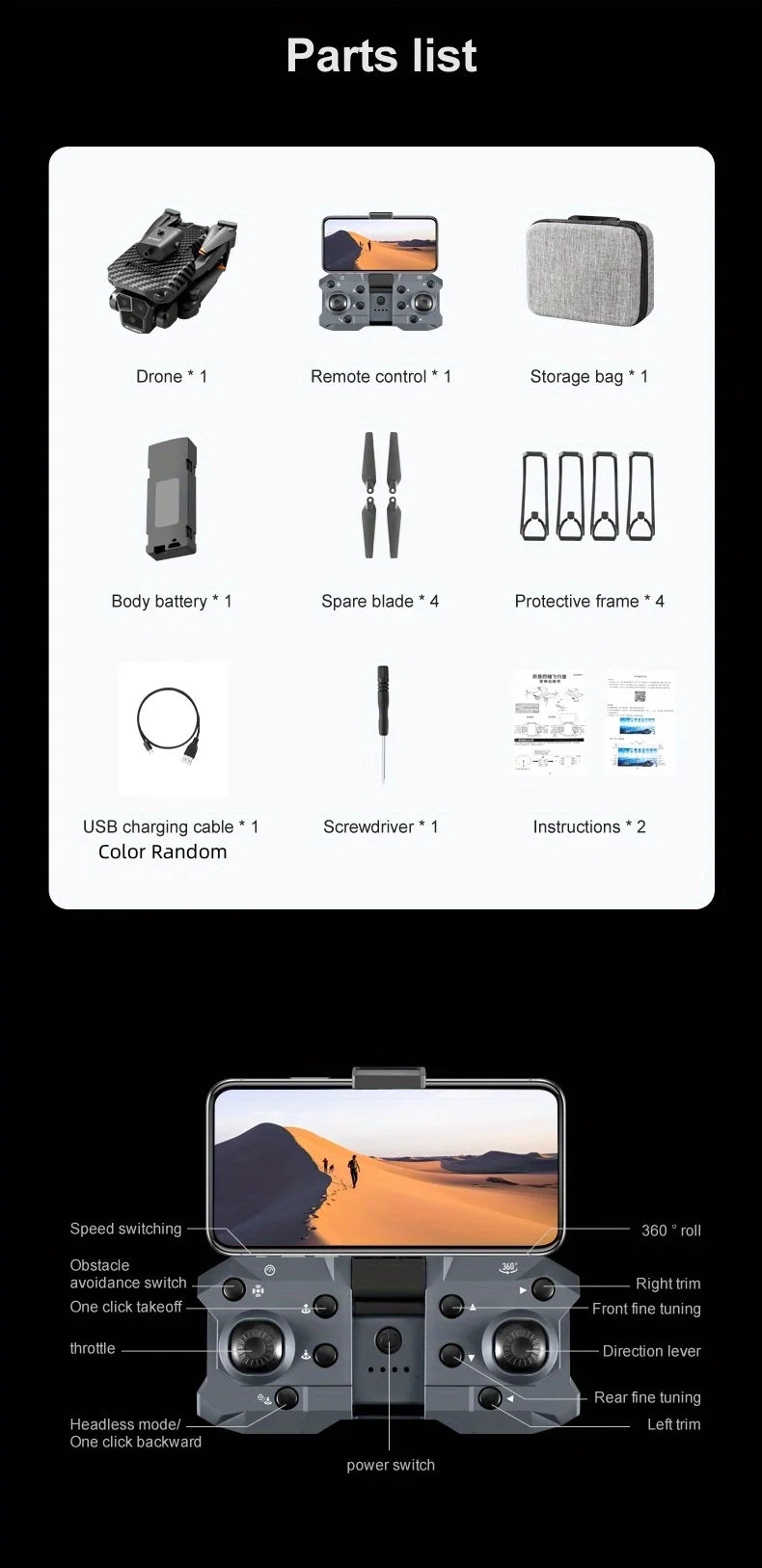 New K6 Max RC Drone 8K Professional Three Cameras Optical Flow Four-way Obstacle Avoidance Aerial Photography Quadcopter