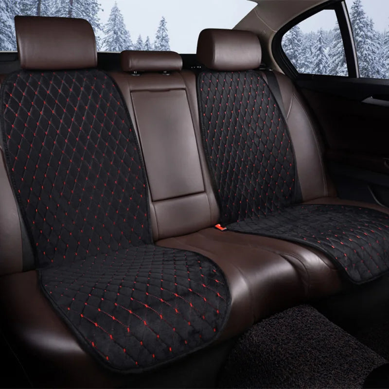 Warm Winter Car Seat Cover Universal Plush Velvet Car Seat Cushion Protector Chair Mat Fits Most Car Or SUV Interior Accessories