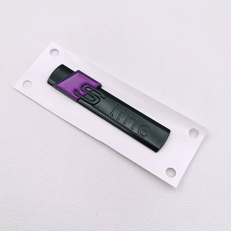 3D ABS Sline Logo S Line Emblem Car Fender Badge For Audi A1 A2 A3 A4 A5 A6 A7 Q2 Q3 Q5 Q7 Q8 S3 S4 S5 S6 S7 TT S Line Sticker