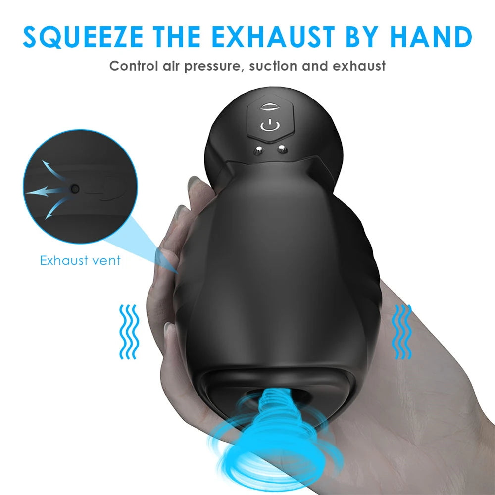 Automatic Male Masturbator Vagina Pussy Sucking Vibration Massager Real Penis Blowjob Masturbation Cup Adult Sex Toys For Men18