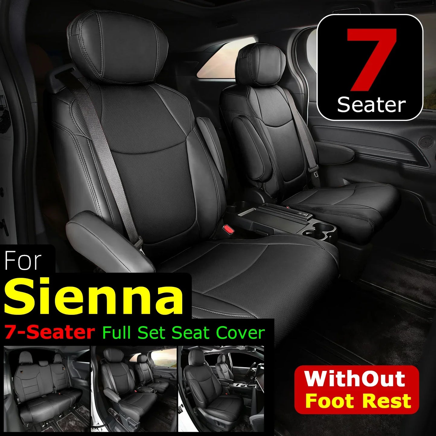 Suitable for Toyota Sienna 2021 2022 2023 2024 car seat covers skin full set truck cover Platinum LE XLE XSE Woodland 7/8 seat