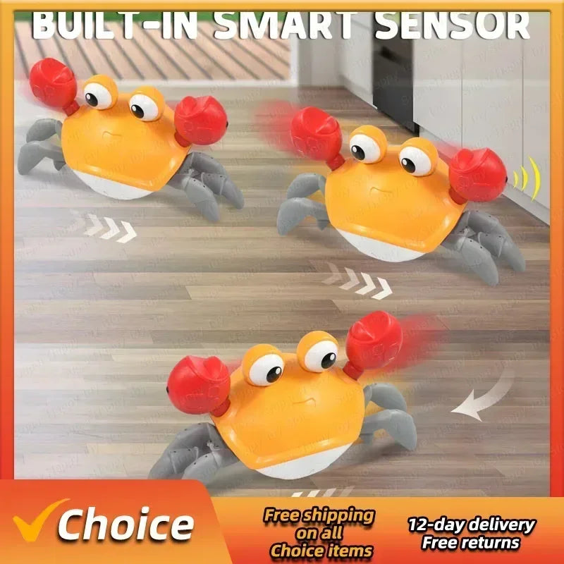 Escape Induction Crab Octopus Crawling Toy Baby Electronic Pets Musical Toys Educational Toddler Moving Toy Kids Christmas Gift