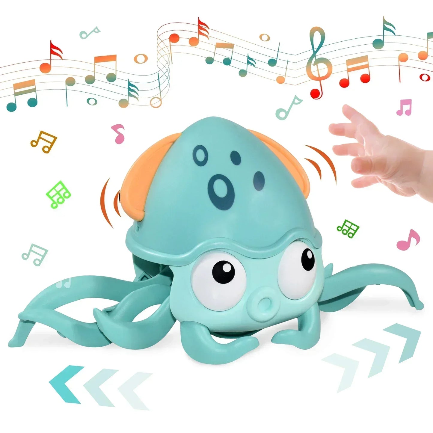 Escape Induction Crab Octopus Crawling Toy Baby Electronic Pets Musical Toys Educational Toddler Moving Toy Kids Christmas Gift