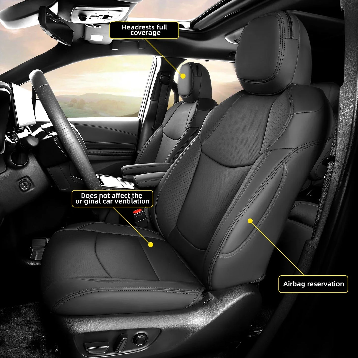 Suitable for Toyota Sienna 2021 2022 2023 2024 car seat covers skin full set truck cover Platinum LE XLE XSE Woodland 7/8 seat
