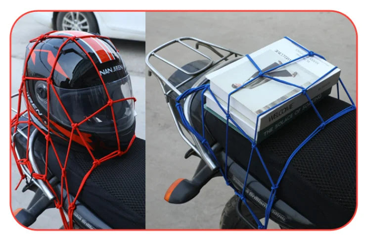 pc Motorcycle Luggage Net Bike 6 Hooks Hold down Fuel Tank Luggage Mesh Web Bungee Black Motorcycle Bike Tank Car Styling