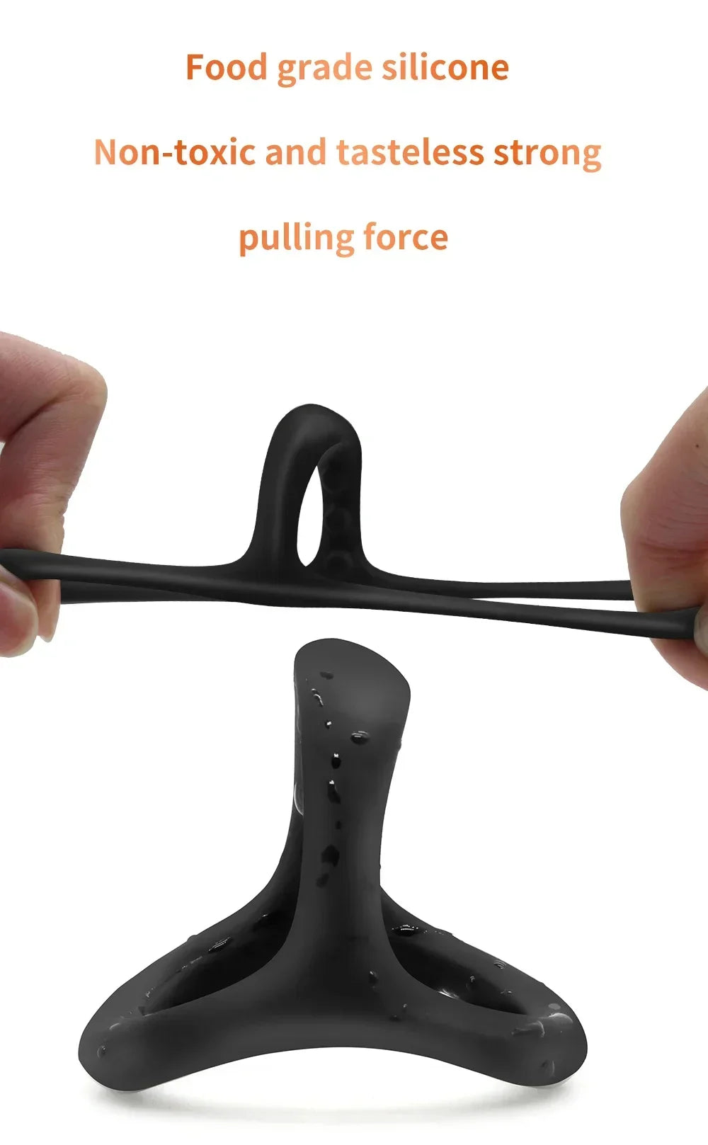 Silicone Penis Rings Cock Ring Erection Enhancing Triangular Penis Ring With Massage Beads Delayed Ejaculation Sex Toys For Men