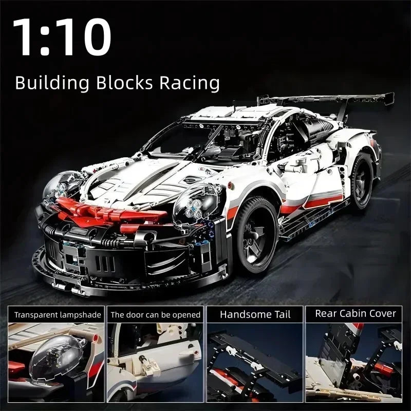 New 1580pcs Classic Racing Car Building Block Toy Education DIY Racing Block Christmas Gift Children's Puzzle Toy Game