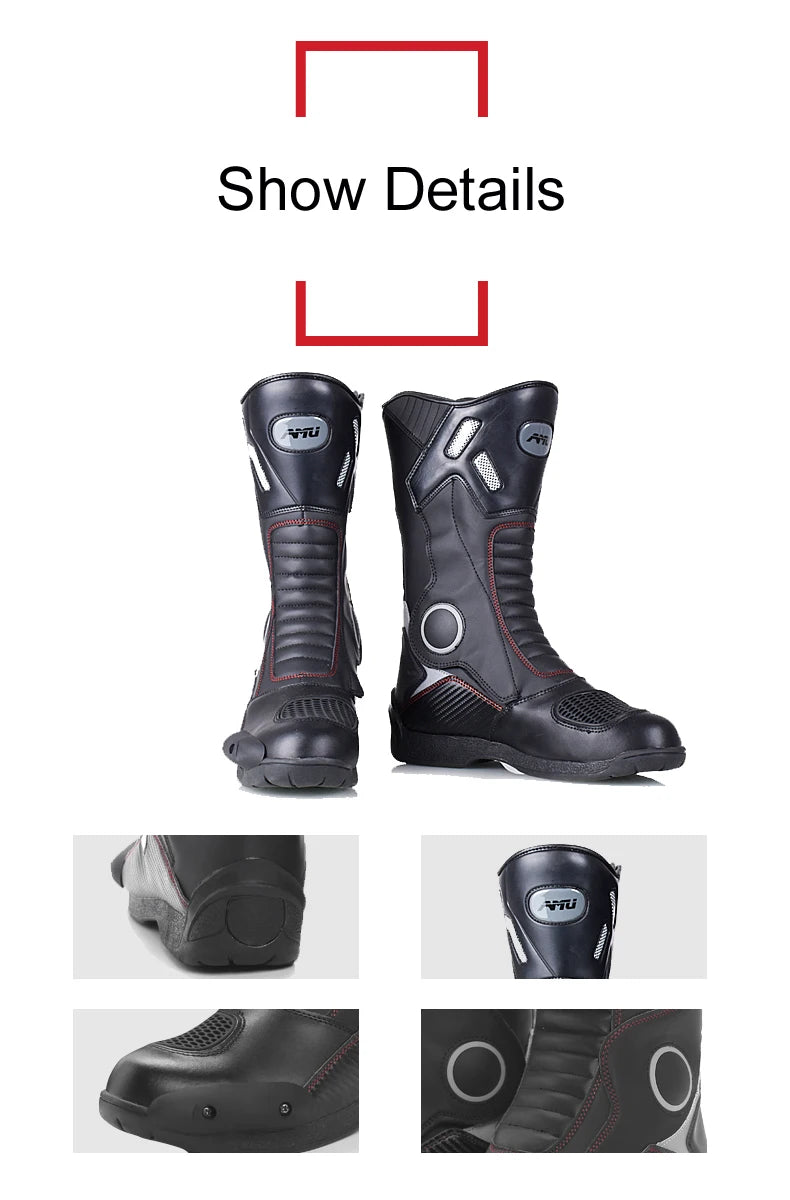 AMUMOTO Motorcycle Riding Boots Men s And Women s Pull Motorcycle Shoe NairoMarket
