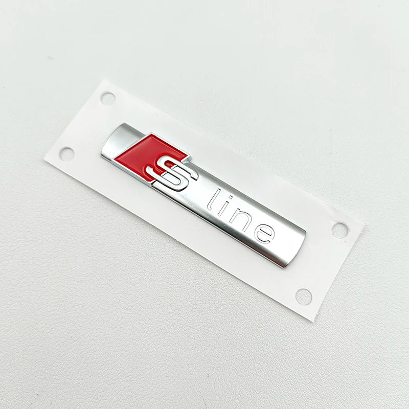 3D ABS Sline Logo S Line Emblem Car Fender Badge For Audi A1 A2 A3 A4 A5 A6 A7 Q2 Q3 Q5 Q7 Q8 S3 S4 S5 S6 S7 TT S Line Sticker