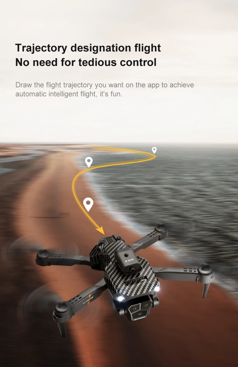 New K6 Max RC Drone 8K Professional Three Cameras Optical Flow Four-way Obstacle Avoidance Aerial Photography Quadcopter