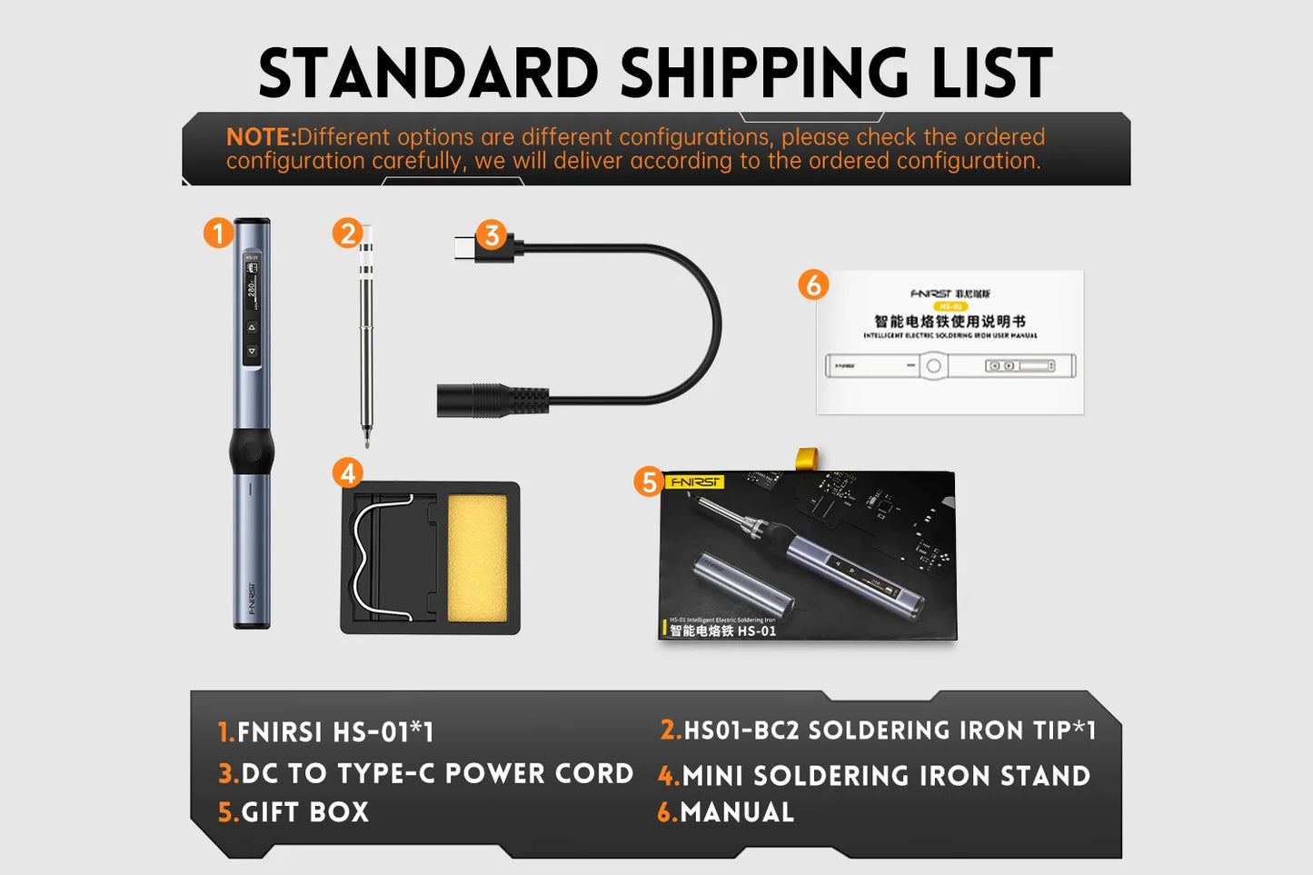 FNIRSI HS-01 Smart Soldering Station 65W 96W Electric Soldering Iron Adjustable Constant Temperature Fast Heat Solder Iron Kit