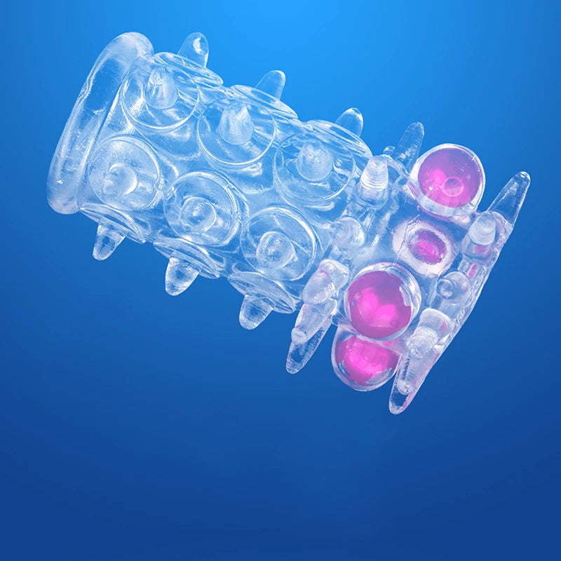 2pcs Penis Rings Condoms Beads Penis Enlargement for Men Sleeve Rubber Sex Toys for Adults Delayed Ejaculation Vagina Stimulator
