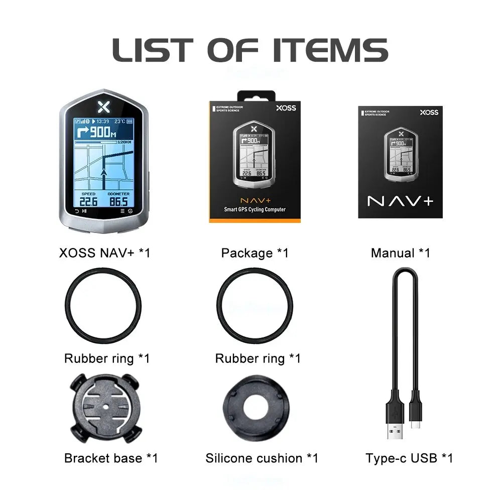XOSS NAV Plus NAV2 NAV Bike Computer GPSBicycle Riding Cycling Map Route Navigation MTB RoadWireless Speedometer Odometer