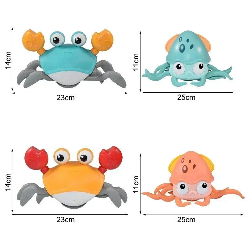 Escape Induction Crab Octopus Crawling Toy Baby Electronic Pets Musical Toys Educational Toddler Moving Toy Kids Christmas Gift