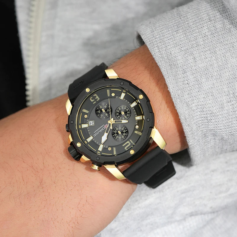 BORUSE Watches for Mens Luxury Silicone Sport Wristwatch Male Business NairoMarket