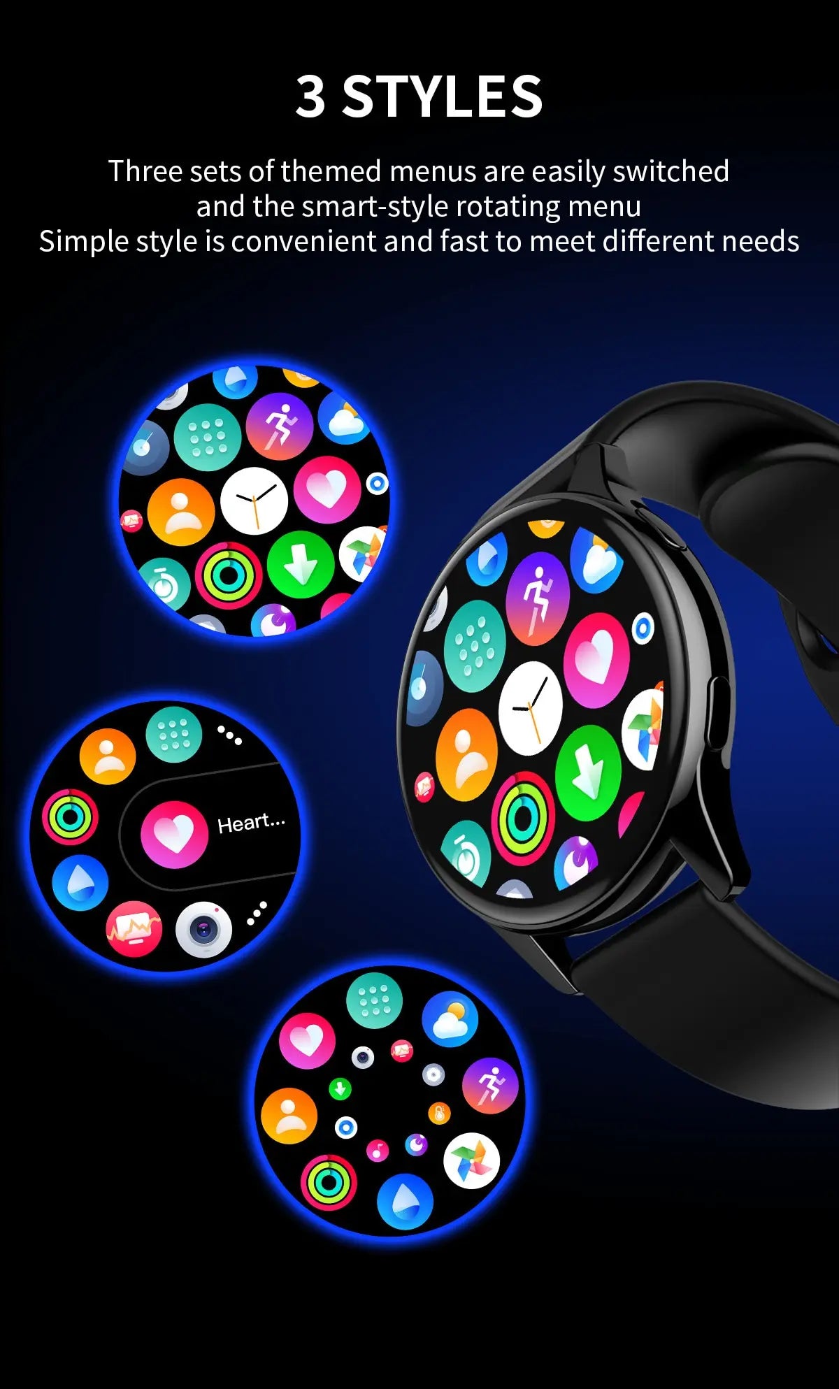 Newest Smart Watch 2024 Full Round Smartwatch Men Bluetooth Call Smart Watch Women Fitness Bracelet DIY Faces IOS Android Phone