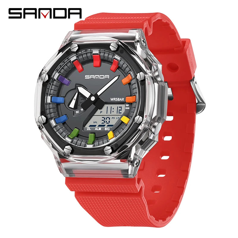 SANDA G Style Men Quartz Watch Countdown Stopwatch LED Electronic Outd NairoMarket