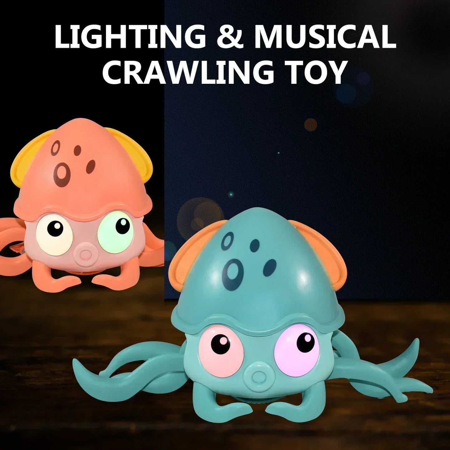 Escape Induction Crab Octopus Crawling Toy Baby Electronic Pets Musical Toys Educational Toddler Moving Toy Kids Christmas Gift