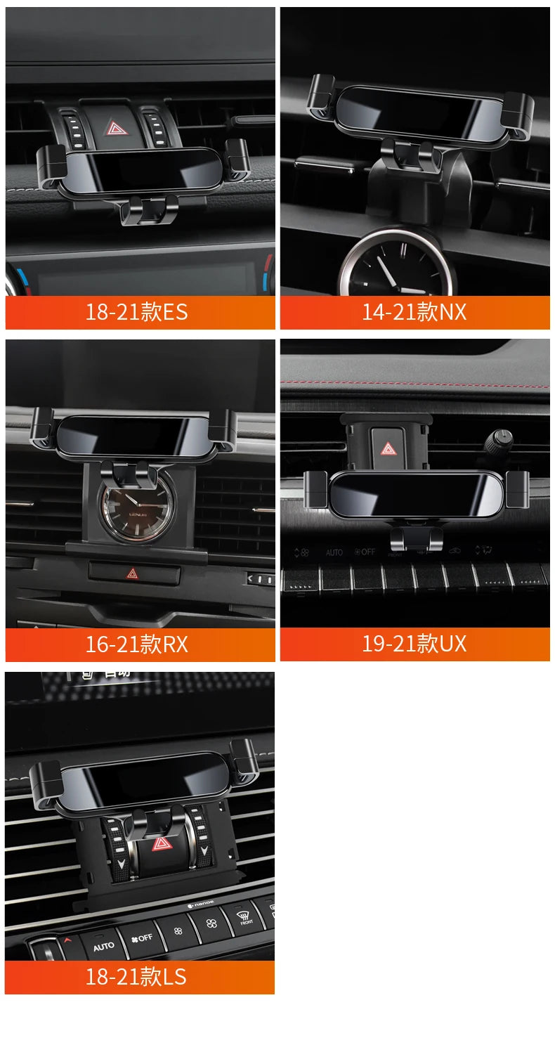Car Mobile Phone Holder For Lexus RX300 RX350 RX450H 2009-2022  360 Degree Rotating GPS Special Mount Support BracketAccessories