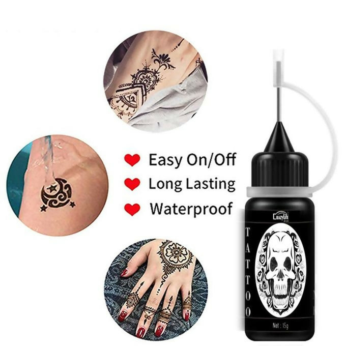 CrazyLife 6pcs Temporary Tattoo Kit