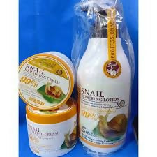 Fruit Of The Wokali Snail Skin Repairing Soothing Lotion and cream
