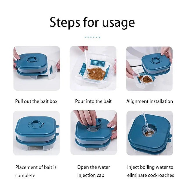 Cockroach Trap Box, Cockroach Insect Catcher, Reusable Cockroach Killer Household Trap, Pesticides for Kitchen Garden