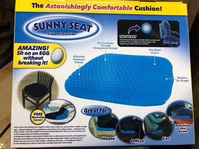 Egg Sitter Support Cushion, Airflow Orthopedic Design Seat Pad, Cooling Grid Honeycombs Sitter Back Support Cushion For Wheelchair, Car, Office