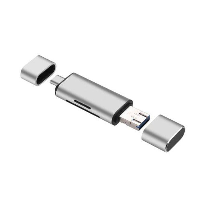 Earldom Card Reader OTG 3in1(Type-C,USB,Micro USB) Macbook, Plug and Play, No Cable or Internet Required