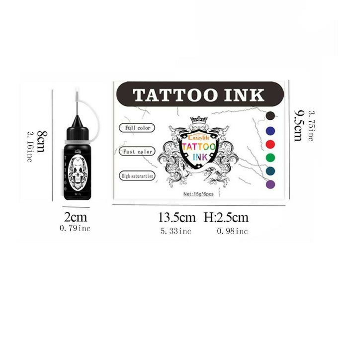 CrazyLife 6pcs Temporary Tattoo Kit