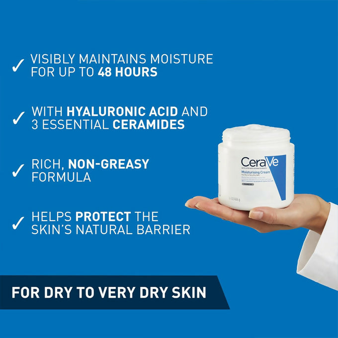 CeraVe Moisturizing Cream For Dry To Very Dry Skin (454g)