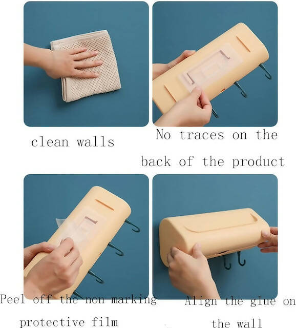 Kitchen Tissue/Cling Foil Dispenser, Wall Mounted Non-porous Packaging Cutting Machine Suitable for Food, Fruit and Vegetable Packaging in Kitchens