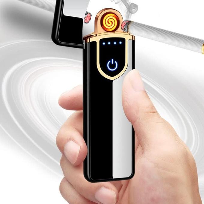 Classic Rechargeable Cigarettes Lighter, Fashionable Windbreaker Induction USB Electronic Smoking, Double-Sided Ignite Electric Lighter