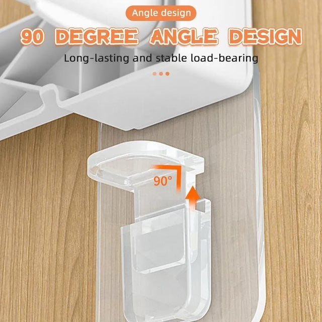Shelf Support Adhesive Stickers for Closet Partition, Bracket Cabinet Support Clips Wall Hanger, Adhesive Shelves Clips for Closet - 10 pcs